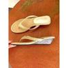 Ernie is here! Retro suede round head slope heel flip-flops female summer toes with thick heel sandals