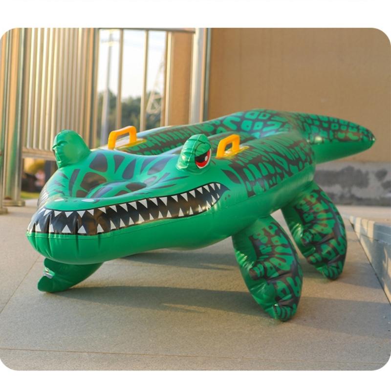Pool Inflatable Floatings Row Crocodiles Shape Pool Toy Childrens Floatings Bed