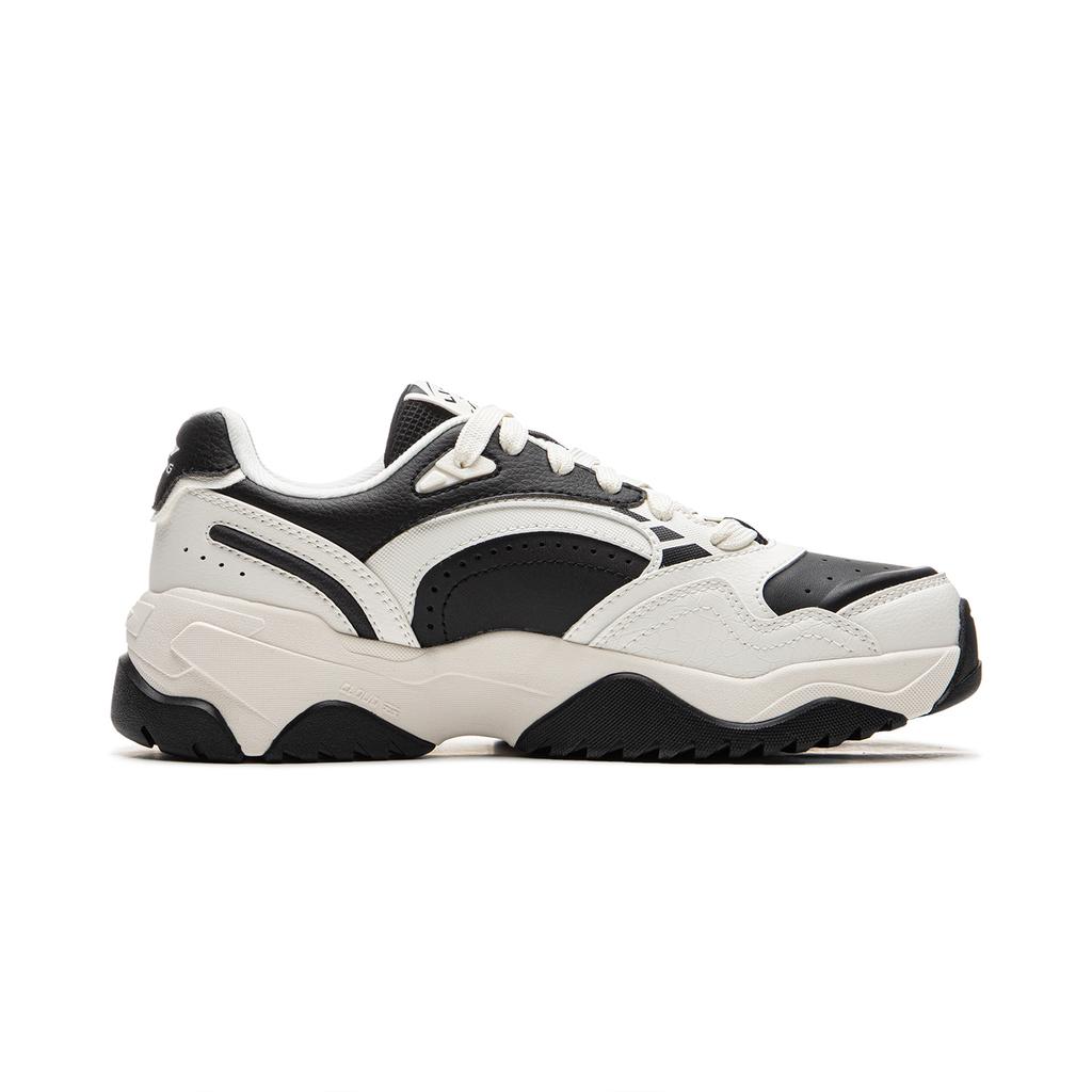 Li Ning Tianji 3 Slip Resistant, Abrasion Resistant, Lightweight Low top Skateboard Shoes Women's Black White AGCU432-3