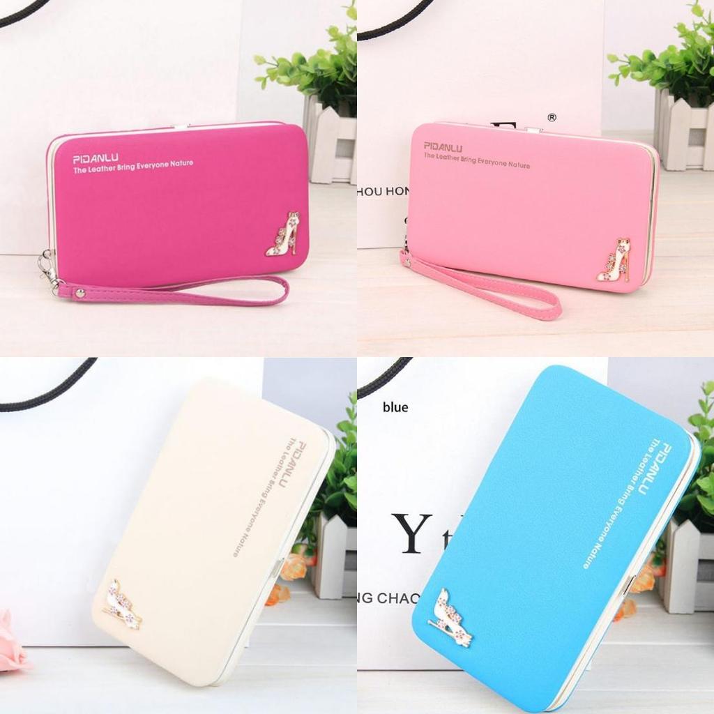 New Slim Long Ladies Wallet With Pu Leather Antitheft Storage For Daily Use