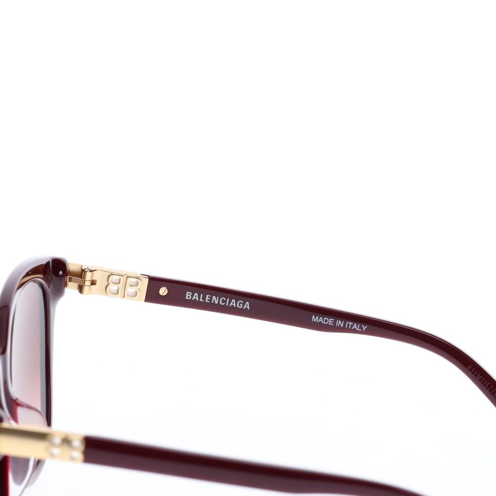 Balenciaga Sunglasses for Men and Asian UV Women, Fit, Protection, Burgundy, BB0183SA-004 [Used]