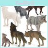 Wildtier Wolf PVC Modellset mit statischem Design für pädagogisches Kinderspiel