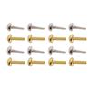 40 Pcs 6mm Mini Brads Gold Silver Electroplating Round Brass Metal Paper Fasteners Brads for DIY Craft Scrapbooking