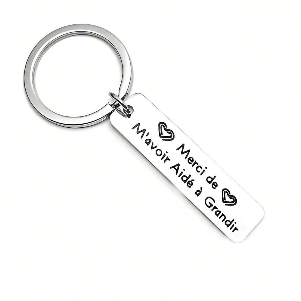 Personalized Stainless Steel Keychain - German, Russian, Spanish Themes with Custom Text and Photos