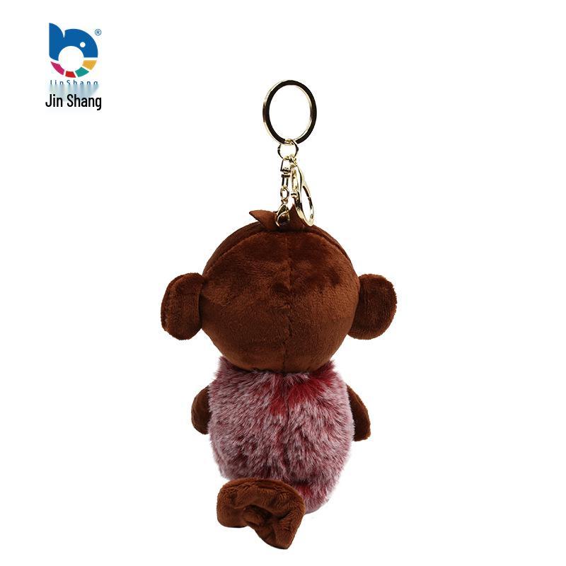 Scented Fuzzy Monkey Plush Toy Doll with Pendant for Bags