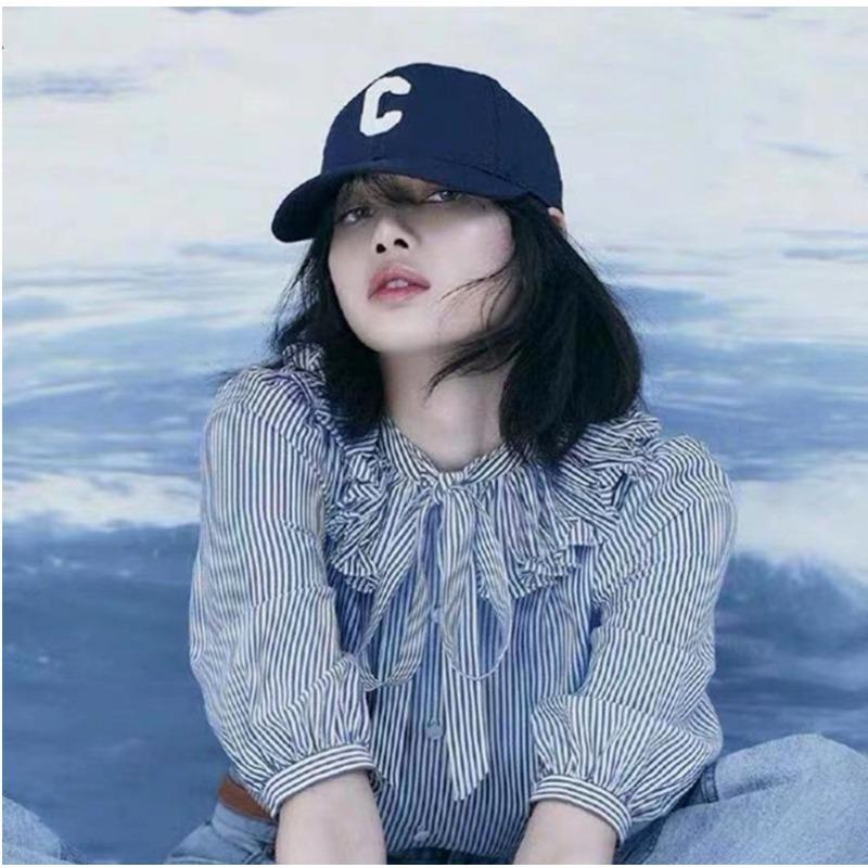 Letter Baseball Cap for Women In Summer New Style Curved Korean Style Showing Face Small Sun Protection Couple Baseball Cap for Men
