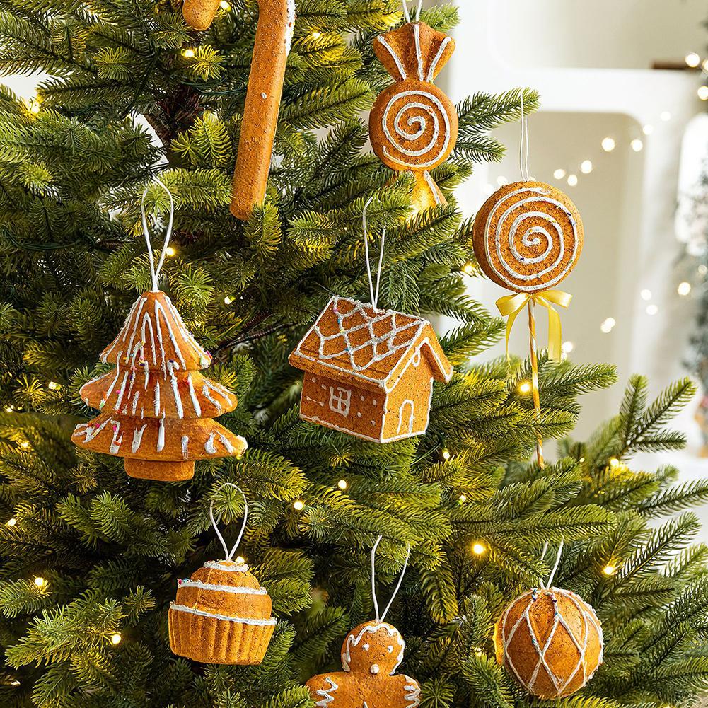 Cute Gingerbread Man Christmas Garland Ornament Festive Hanging Decor New Year Festive Accessory Christmas Decorations