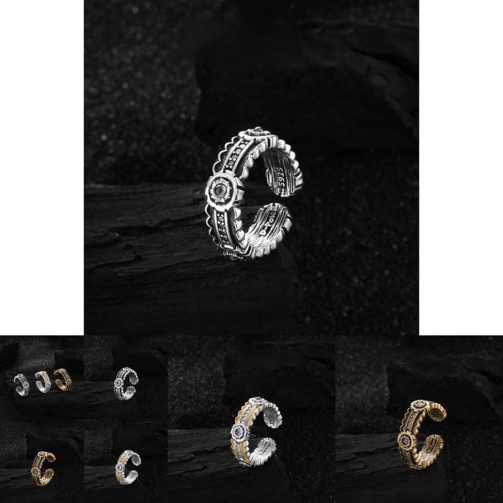 Trendy Korean Vintage Copper Ring Featuring Adjustable Design And Stunning Zirconia For Women