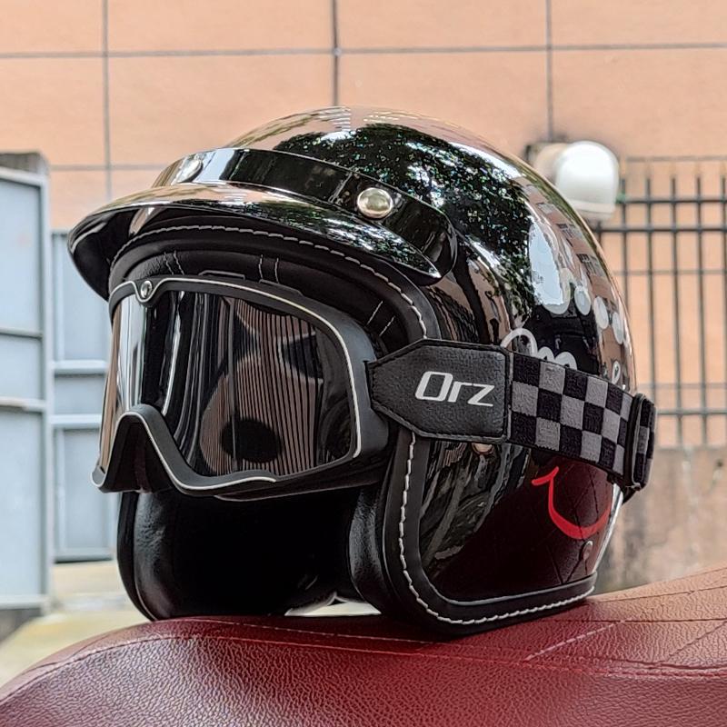 Newly Launched Vintage Motorcycle Helmet DOT Certified Synthetic Leather 3/4 Helmet Jet Mask Helmet ORZ-181 buy the best products in the Ayzeze online store Newly Launched Vintage Motorcycle Helmet DOT Certified Synthetic Leather 3/4 Helmet Jet Mask Helmet ORZ-181 buy the best products in the Ayzeze online store