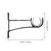 1Set Curtain Rod Supports Sturdy Aluminum Curtain Rod Brackets Smooth Finish Easy Mounting Home Office Curtains Pole Base