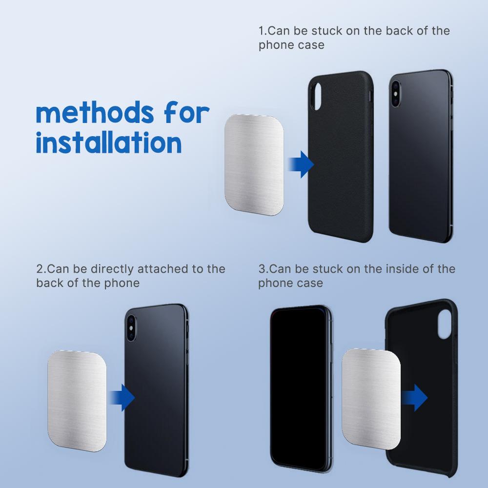 Metal Plate Disk Iron Sheet Iron Thin Slice Round Square Magnet Stand for Telecommunications Mobile Phone Car Accessories
