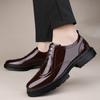 Pantofi Brogue Bărbați la Modă Talpă Groasă Brand Pantofi Oxford Bărbați Bărbați Piele Lăcuită Modă Neted Coiffeur Potrivit cu Orice Pantofi de Nuntă Bărbați