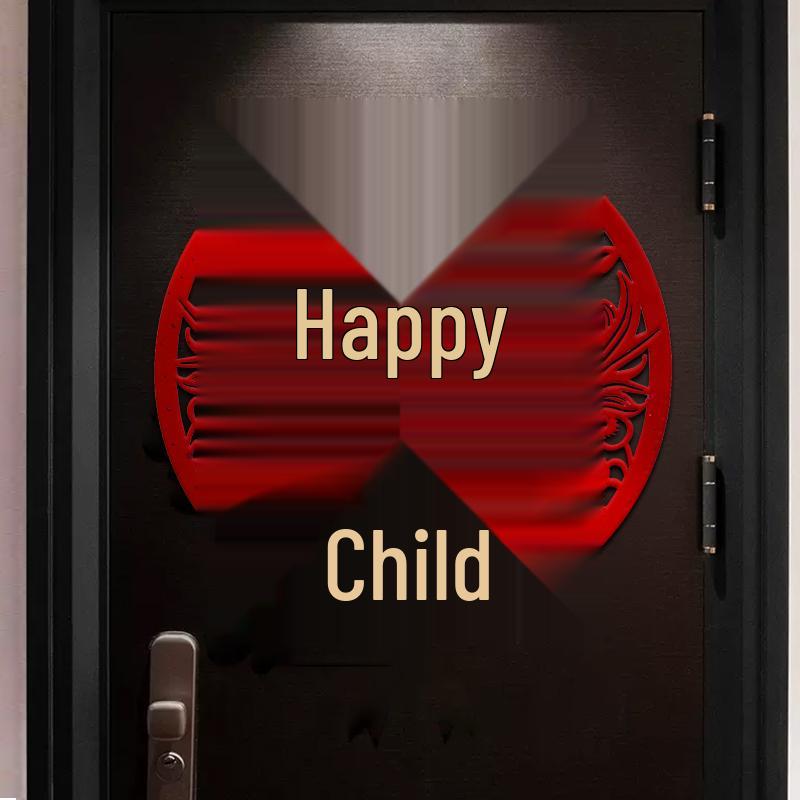 3D Double Happiness Wedding Door Sticker for Bedroom & Entrance Decoration