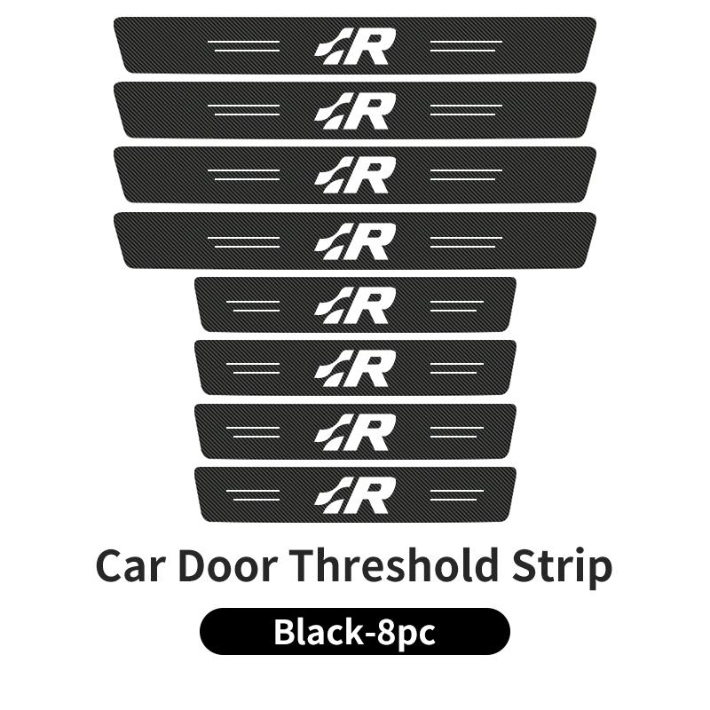 New 2026 Leather Car Door Plate Threshold Protector Strip Sticker For Volkswagen VW Scirocco Jetta Beetle Golf Passat Polo Sharan Touran
