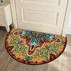 Nordic Entrance Doormat Anti Slip Floral Door Floor Mat Indoor Half Round Welcome Mat Bathroom Hallway Carpet Kitchen Area Rugs