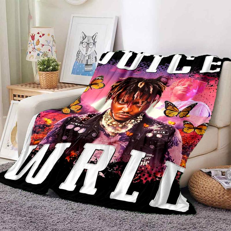 HOT Juice WRLD 999 3D Legend Rapper Star Soft Plush Blanket,Flannel Throw Blanket for Living Room Bedroom Picnic Bed Sofa Cover