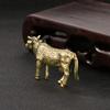 Tabletop Figurine Brass Cows Animal Statue Small Sculpture Gifts