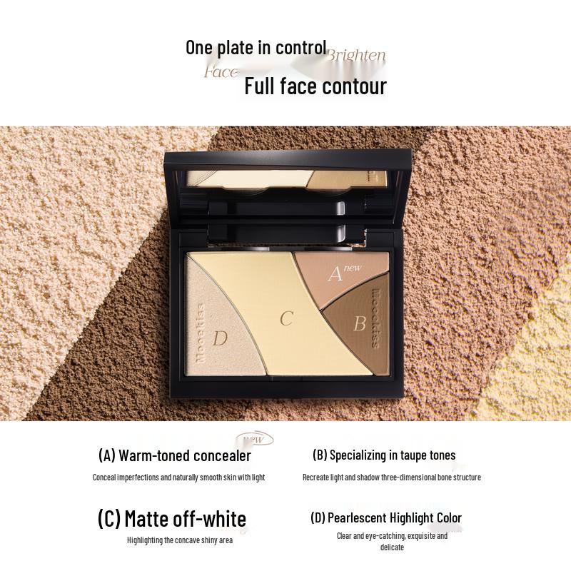 Palette 4-in-1 per Scolpire il Viso Mooekiss