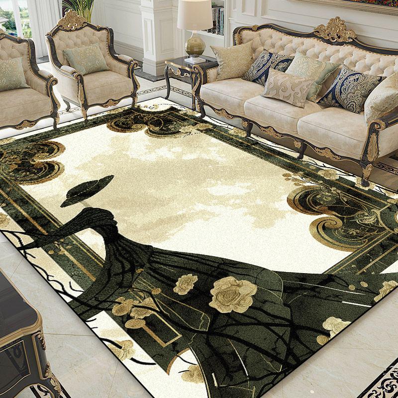 Living Room Decoration Luxury Carpets European Style Abstract Rugs Home Sofa Area Anti-slip Mat Bedroom Cloakroom Corridor Rug