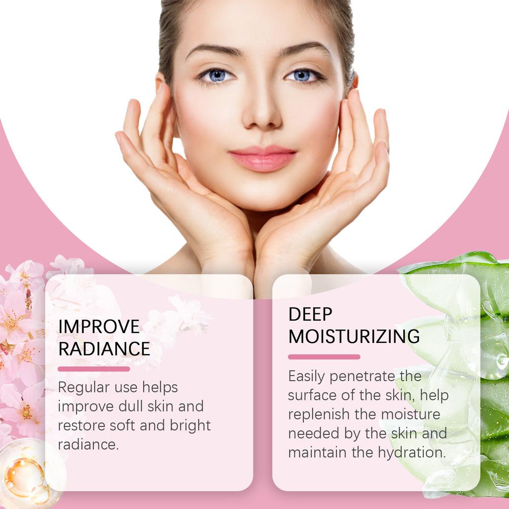 Jaysuing Cherry Blossom Hydrating Essence Moisturizing Serum For All Day Hydration And Plump Skin