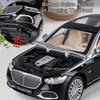 1:24 Maybach S680 Gle350 Car Toys Diecast Alloy Model Sound Light Pull Back Doors Opened Front Wheel Steering Vehices Kids Gift