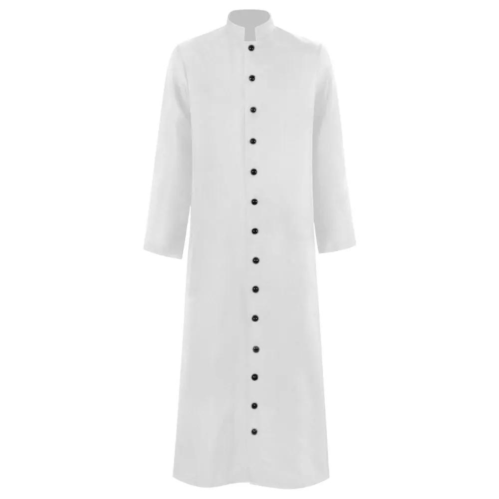 Halloween Cosplay legend Clergy Robe Cassock Cincture Medieval Clergyman Vestments Roman Priest Robe Cassock Costume
