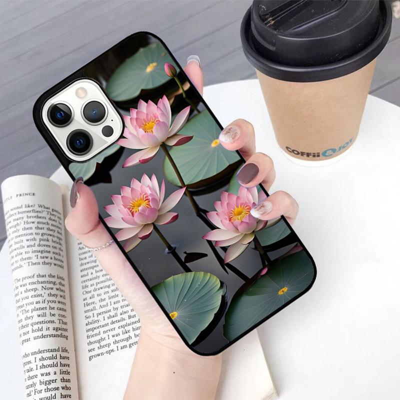 Flower Lotus Mobile Phone Cases Cover For iPhone 17 Air 16 15 14 12 13 11 Pro MAX apple Plus Coque