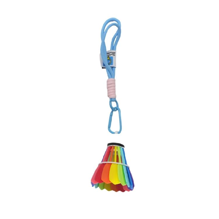 Printed Badminton Keychain Polylactic Acid Ornament Colorful Portable Decoration for Daily Use by Sports Admirers
