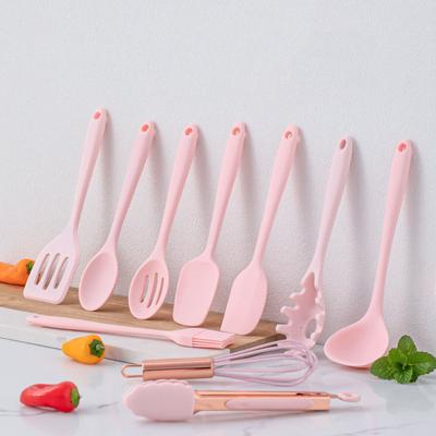 Pink Heat-Resist Silicone Cooking Utensils Non-Stick Kitchenware Silicone Spatula Kitchen Accessories Kitchen Cookware Tools Set