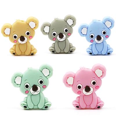 Licone Bead Animal Cute Teether Teething Safe Baby Care DIY Jewelry Necklace Toy