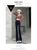 High-Waisted Blue-Gray Micro-Flare Jeans for Petite Women - 2025 Autumn Slimming Bell-Bottom Design