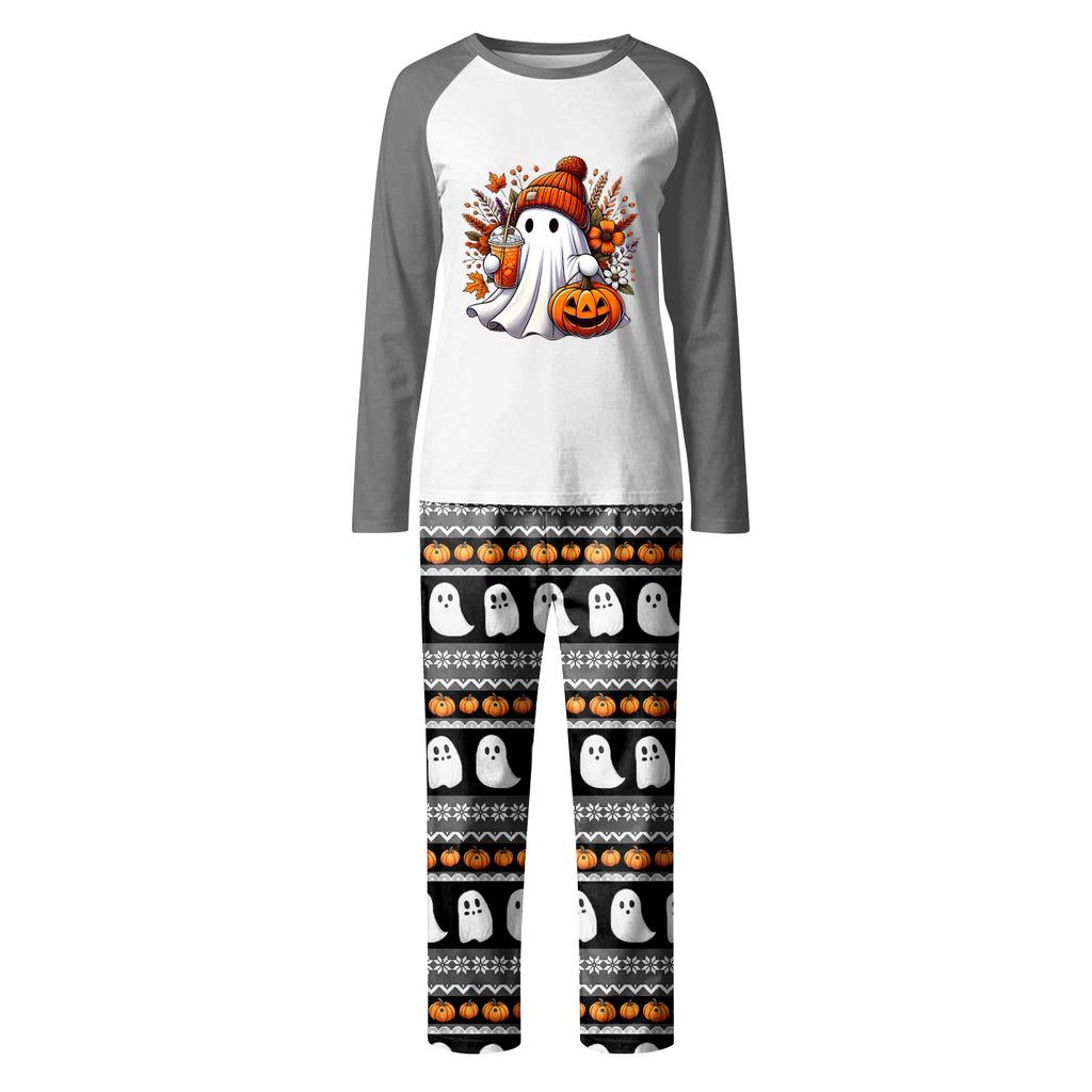 Halloween Print Family Matching Long Sleeved Parent-child Suit Home Clothes Suit Fall