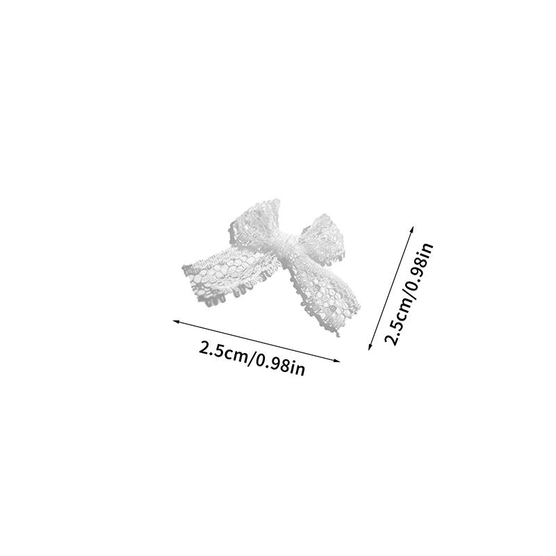 

{Summer2} {Summer2} 10Pcs Lace Bow Nail Charms Parts Kawaii White Bows Decoration Accessories Nail Art Design Supplies