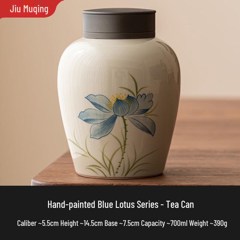 

Hand-Painted Ceramic Tea Storage Jar