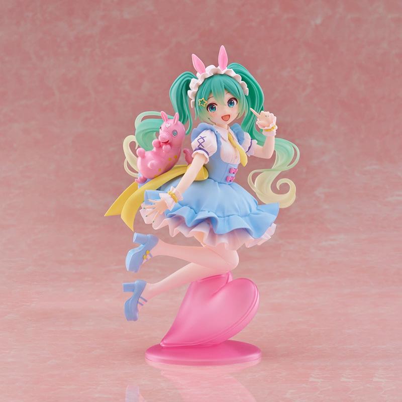 20CM Anime HATSUNE MIKU Figure Noodle Stopper Figure Rabbit Ear Pajamas Model Toy Doll Aciton Figure Collection Gift PVC