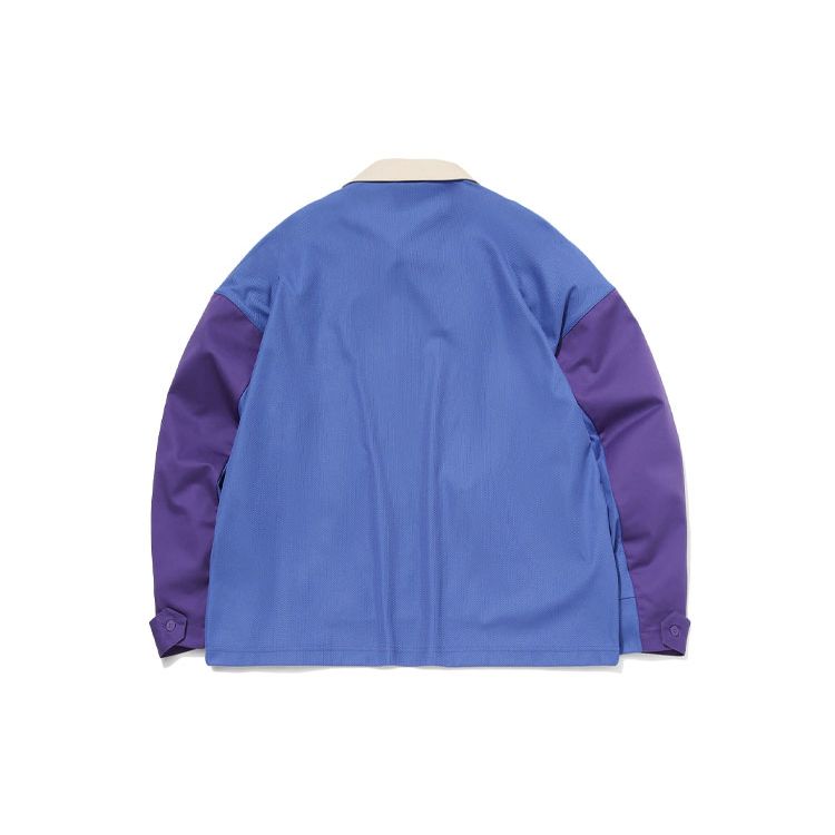 Li Ning Badfive Sportowa Seria Koszykarska Haftowany Wzór Luźna Koszulka Polo z Długim Rękawem Jesień Męskie Koszulki Polo Niebieska APLQ259-1