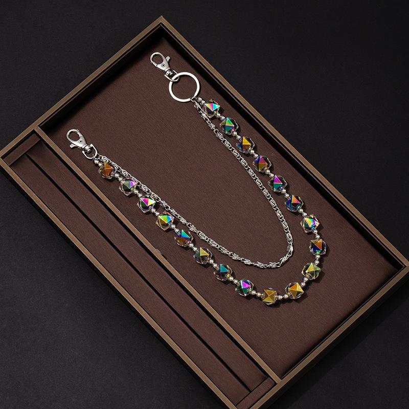 Color Dopamine Candy Color Waist Chain Macaron Color Pants Chain Trend Hip Hop Style Jeans Hanging Chain