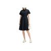 Fila Vestido Blanco Sencillo Casual Diario Cómodo Definido en la Cintura con Botones Color Sólido Versátil Manga Corta Vestidos de Mujer Legendary-Blue F11W523301FNV