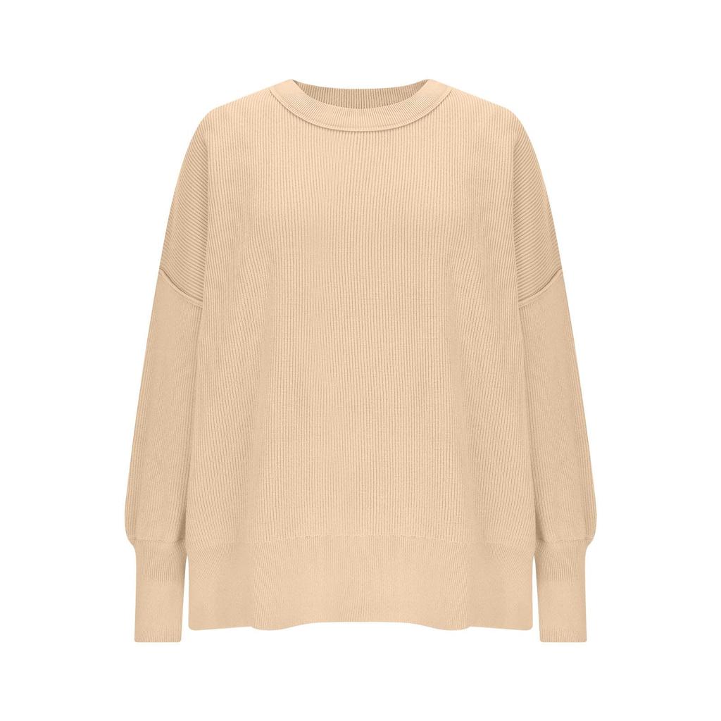 Sleeve Sweaters For Women Casual Crewneck Knitted Fall Winter Loose Pullover Cute Sweater Tops