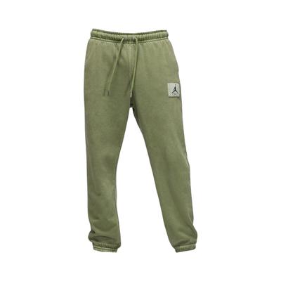 Lace-Up Cuffed Logo Casual Pants Men Bottoms Dark-Green FB7299-340