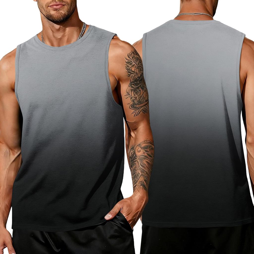 Men's Basic Sleeveless Tank Top Casual Muscle Shirt Lightweight Summer Workout Gym Vest