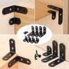 10Sets Furniture Fastener Angle Bracket Cabinet Screens Wall Shelf Support Bracket