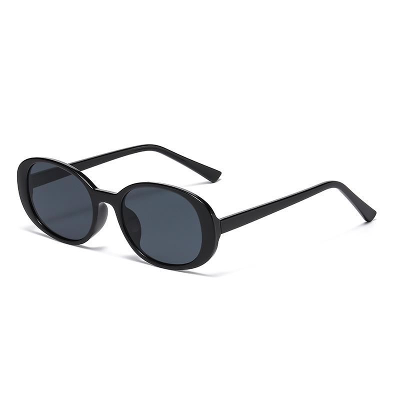 Retro oval full-frame sunglasses women's new trendy UV-proof driving sunglasses high-end personalized glasses