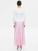 2025 Spring/Summer Floral Satin High-Waisted Midi Skirt