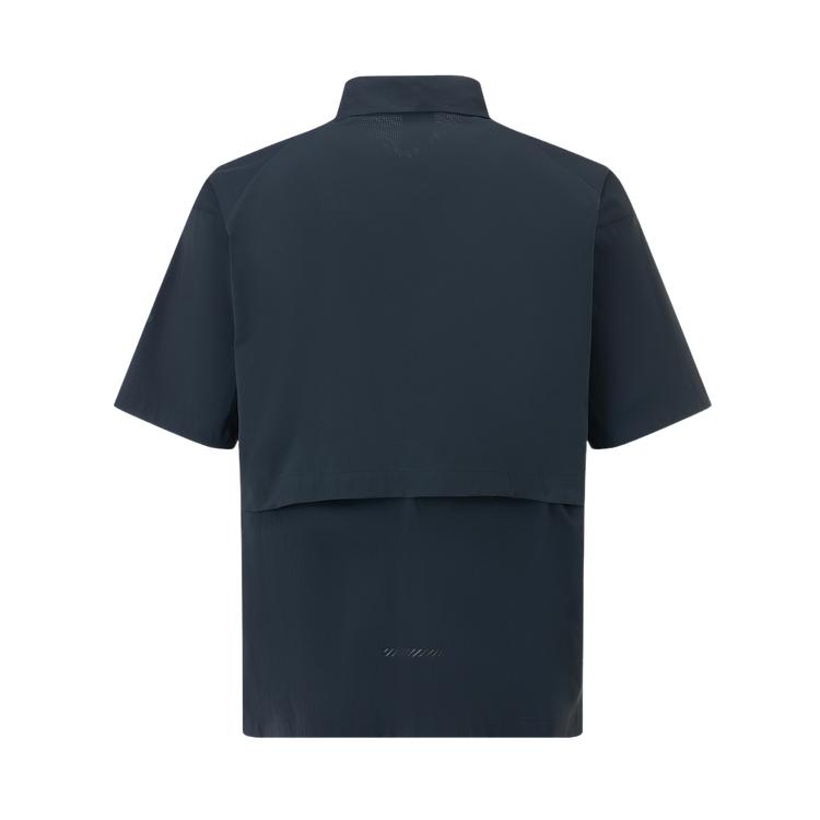 DESCENTE BLEU Shirts Men's Lapel Thin D5231BWS70
