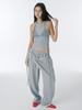 Holpeipeo Shirred Tie Sweatpants (Grey)