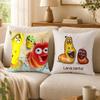 Cartoon L-LarvaS Cushion Cover Double-Sided Printed Pillow Cover Hypoallergenic Dust-Mite Proof