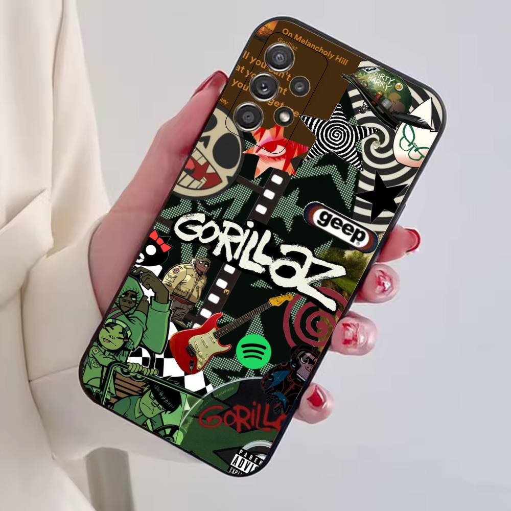 G-gorillaz Comic rock band  Phone Case For Samsung S25,S24,S21,S22,S23,S30,Ultra,S20,Plus,Fe,Soft Silicone Black Cover