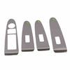 For Kia Sportage R 11-2016 Silver Steel Window Lock Lift Panel Frame Trim 4pcs