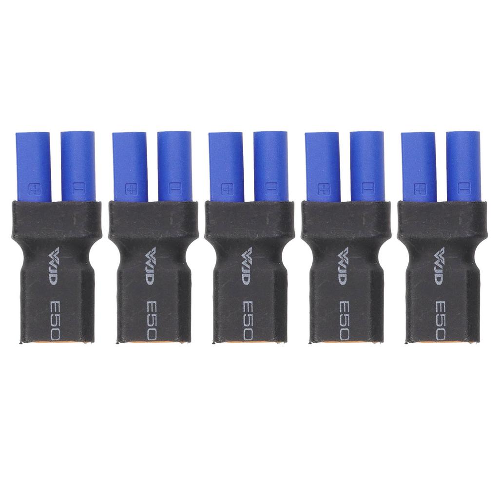 5Pcs EC5 To XT60 Adapter Rubber Plastic Copper Sturdy Accurate High Safety EC5 To Male Adapter for RC Car Aircraft Boat